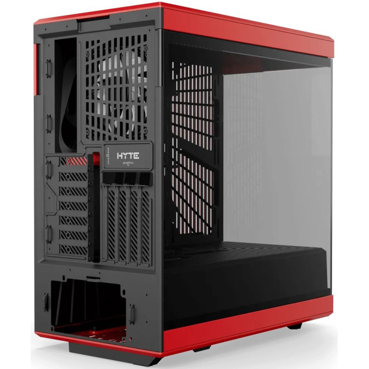 Caixa ATX Hyte Y40 Vidro Temperado Preto/Vermelho