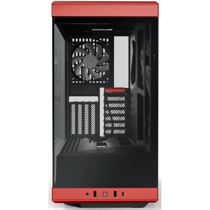 Caixa ATX Hyte Y40 Vidro Temperado Preto/Vermelho
