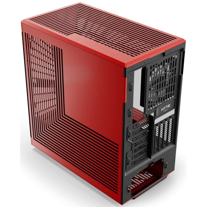 Caixa ATX Hyte Y40 Vidro Temperado Preto/Vermelho
