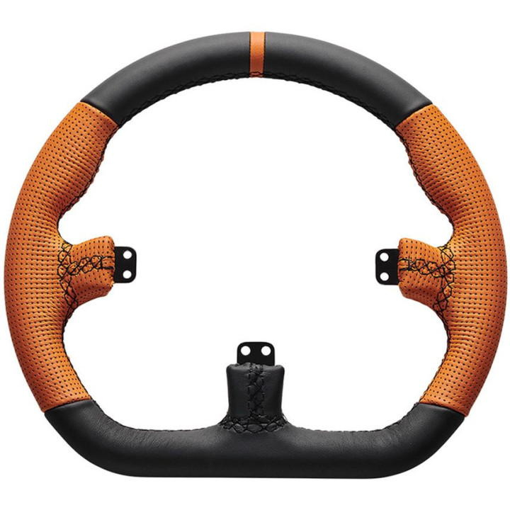 Volante para Buttonplate Asetek SimSports GT Rim - Closed D - Couro Laranja