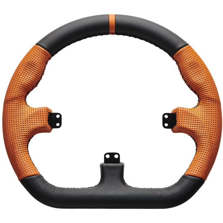 Volante para Buttonplate Asetek SimSports GT Rim - Closed D - Couro Laranja