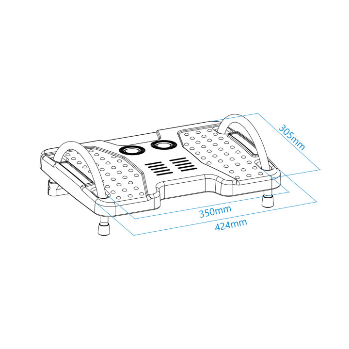 TooQ TQFR0601-G descanso para pés Cinzento