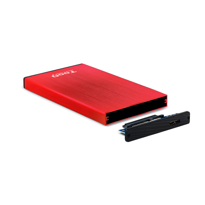 TooQ TQE-2527R Caixa para Discos Rígidos Caixa de disco rígido Preto, Vermelho 2.5"