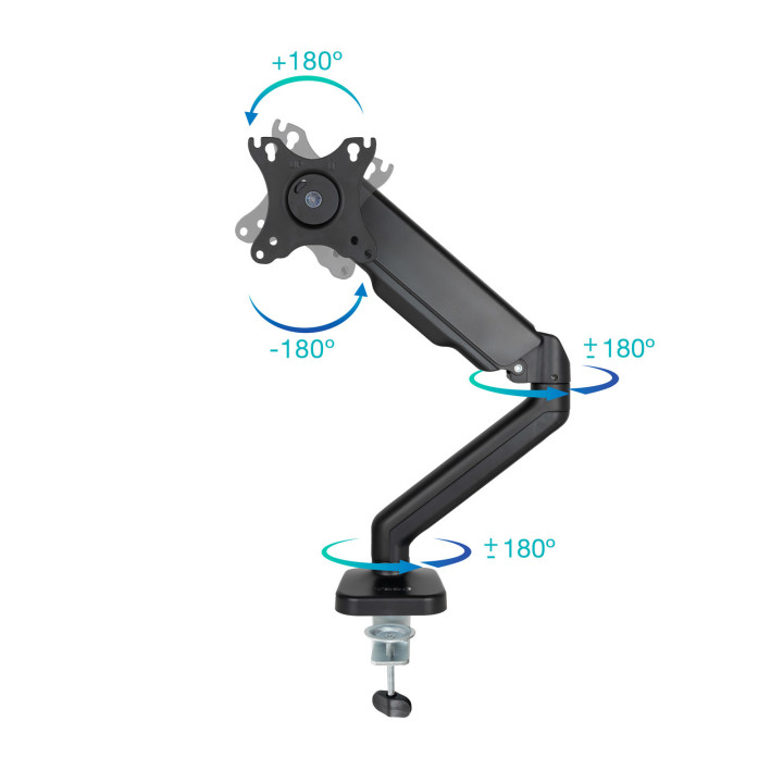 TooQ DB5032TNR-B montagem e suporte para monitores 81,3 cm (32") Secretária Preto