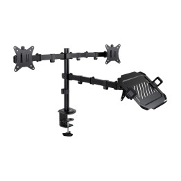 TooQ DB1202TN-B montagem e suporte para monitores 81,3 cm (32") Secretária Preto