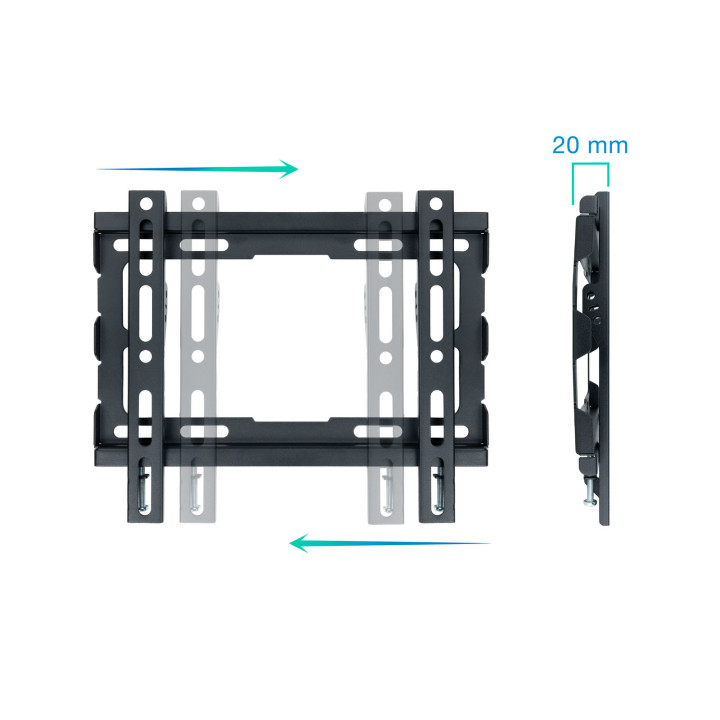 TooQ LP1043F-B suporte para TV 109,2 cm (43") Preto