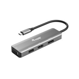 Equip 133485 adaptador gráfico USB 3840 x 2160 pixels Preto, Prateado