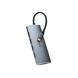 Equip 133482 base & duplicador de portas USB 3.2 Gen 1 (3.1 Gen 1) Type-C Prateado