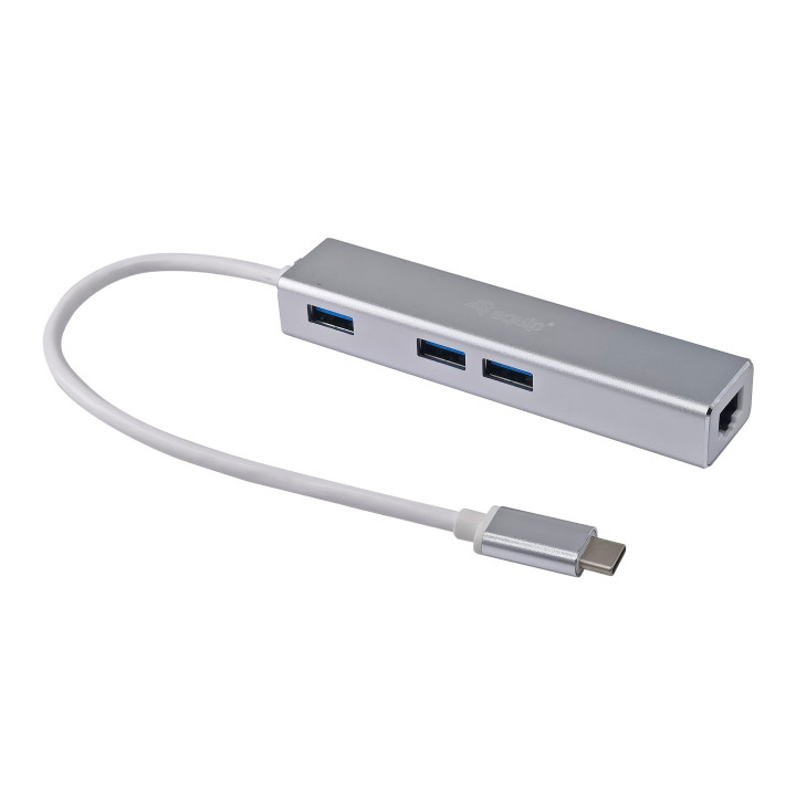 Equip 133481 base & duplicador de portas USB 3.2 Gen 1 (3.1 Gen 1) Type-C Prateado