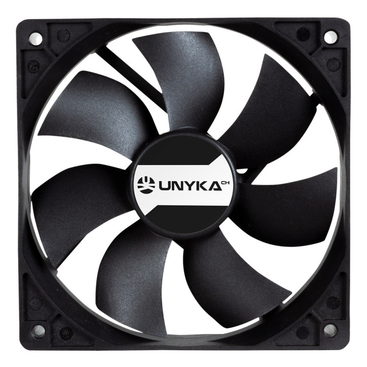 UNYKAch 80.120.25 Sistema de Arrefecimento de Computador Caixa de computador Ventoinha 12 cm Preto