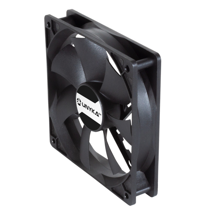 UNYKAch 80.120.25 Sistema de Arrefecimento de Computador Caixa de computador Ventoinha 12 cm Preto
