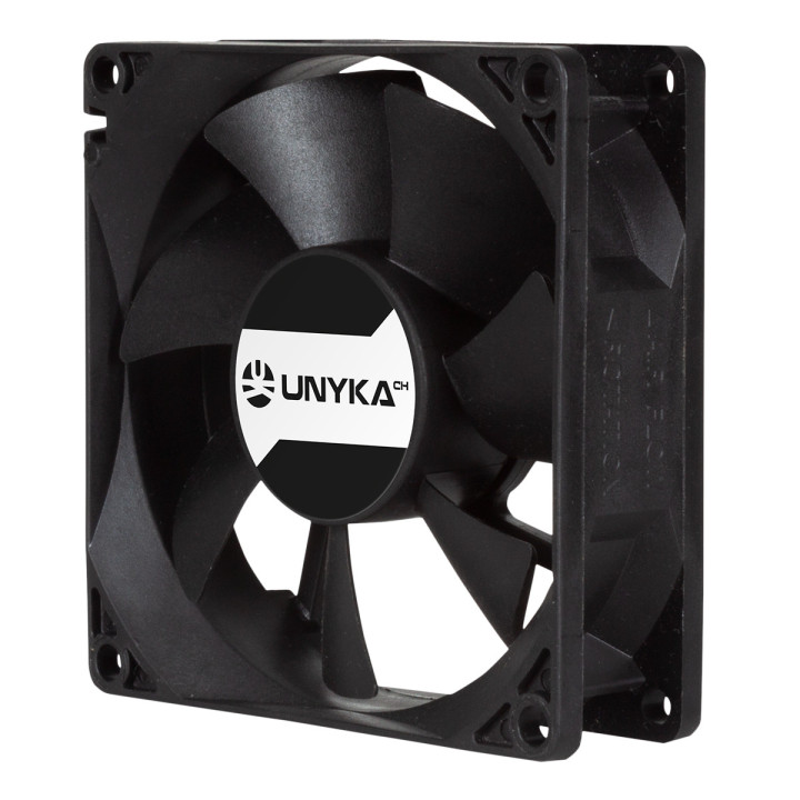 UNYKAch 80.80.25 Sistema de Arrefecimento de Computador Caixa de computador Ventoinha 8 cm Preto