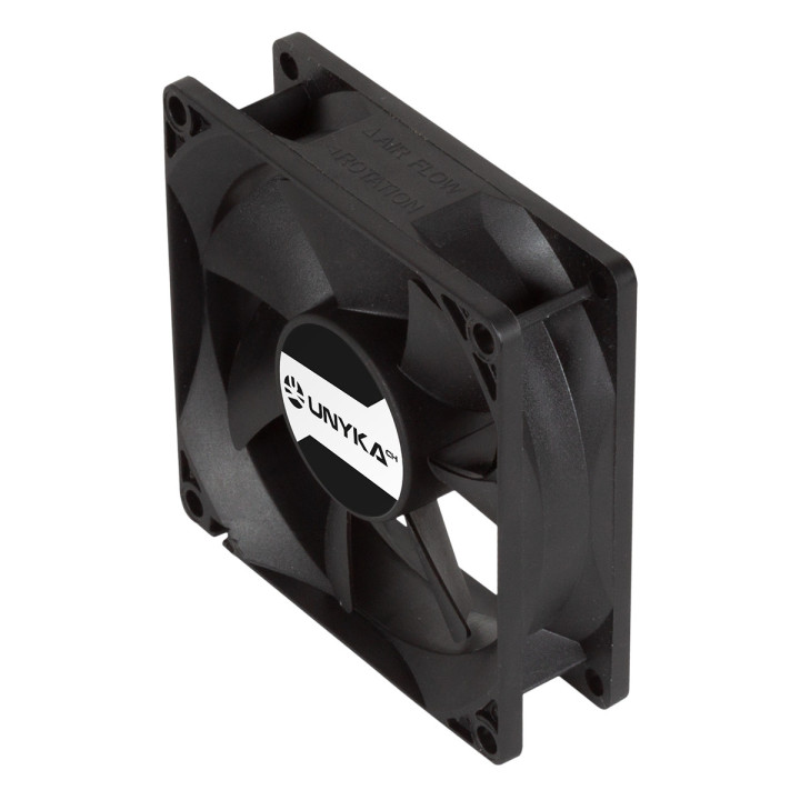 UNYKAch 80.80.25 Sistema de Arrefecimento de Computador Caixa de computador Ventoinha 8 cm Preto