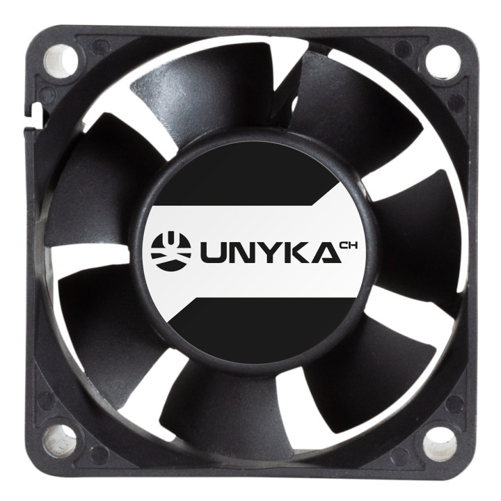 UNYKAch 6940533543497 Caixa de computador Ventoinha 6 cm Preto