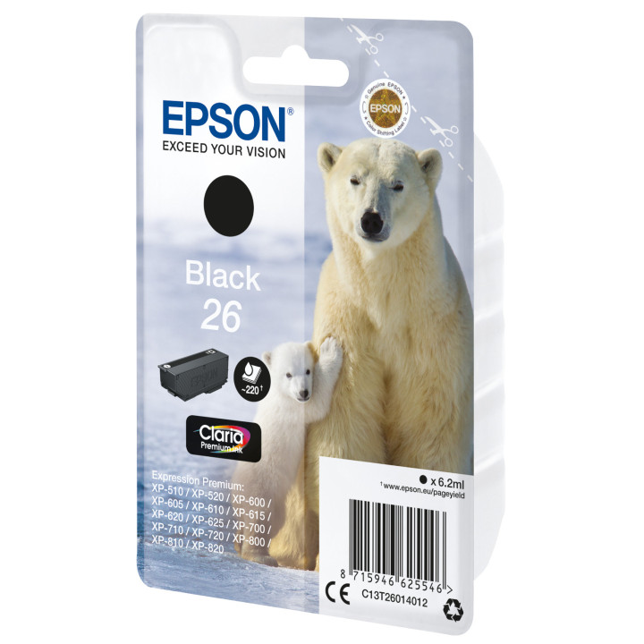 Epson Polar bear C13T26014022 tinteiro 1 unidade(s) Original Preto