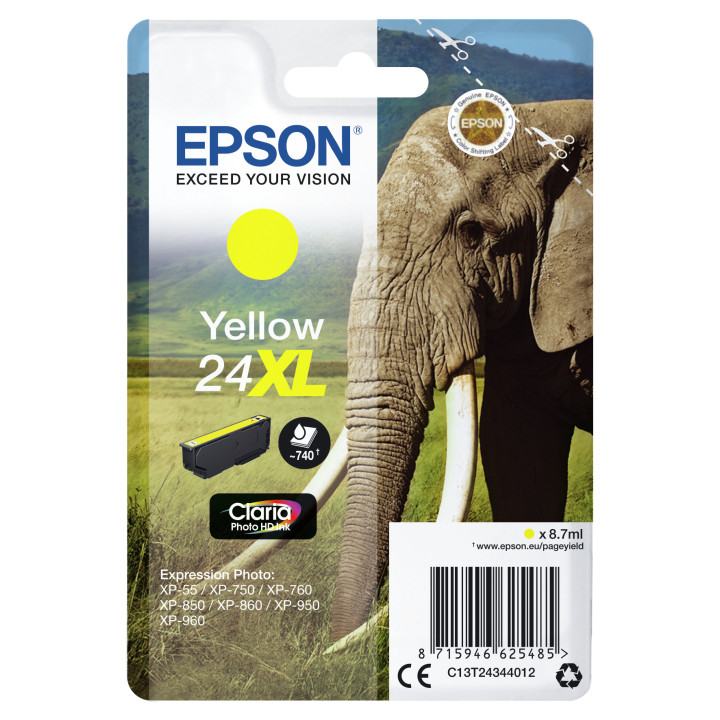 Epson Elephant C13T24344022 tinteiro 1 unidade(s) Original Amarelo