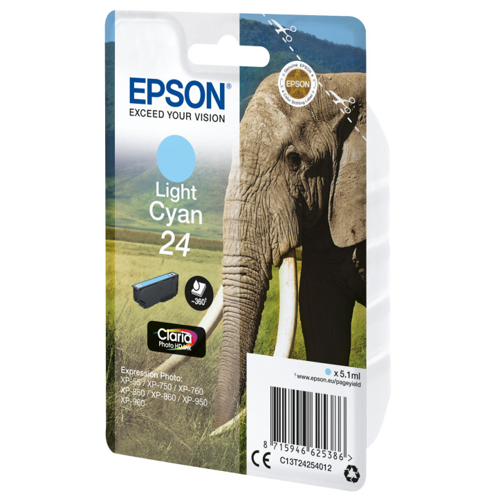 Epson Elephant C13T24254022 tinteiro 1 unidade(s) Original Ciano claro