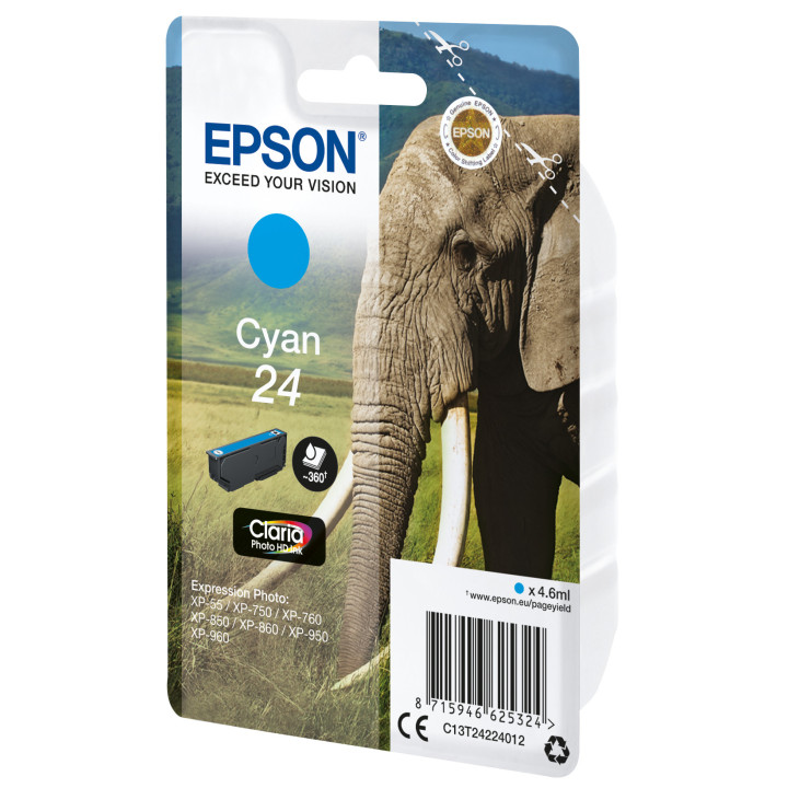 Epson Elephant C13T24224022 tinteiro 1 unidade(s) Original Ciano