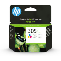 HP Tinteiro Original 305XL Tricolor de elevado rendimento