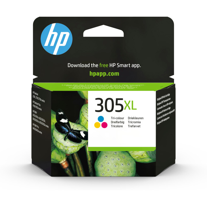HP Tinteiro Original 305XL Tricolor de elevado rendimento