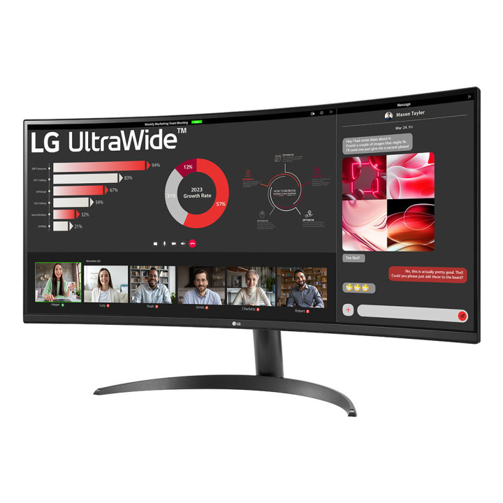 LG 34WR50QK-B monitor de ecrã 86,4 cm (34") 3440 x 1440 pixels Wide Quad HD Preto