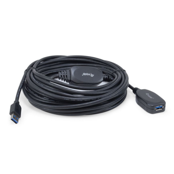 Cabo Equip Extrensão USB A 3.2 Gen 1 (3.1 Gen 1) 10m M/F Preto