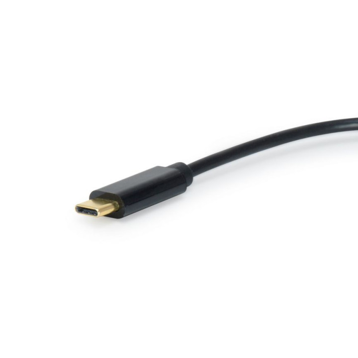 Adaptador Equip USB-C p/ 2x3.5mm Áudio DAC 15cm Preto
