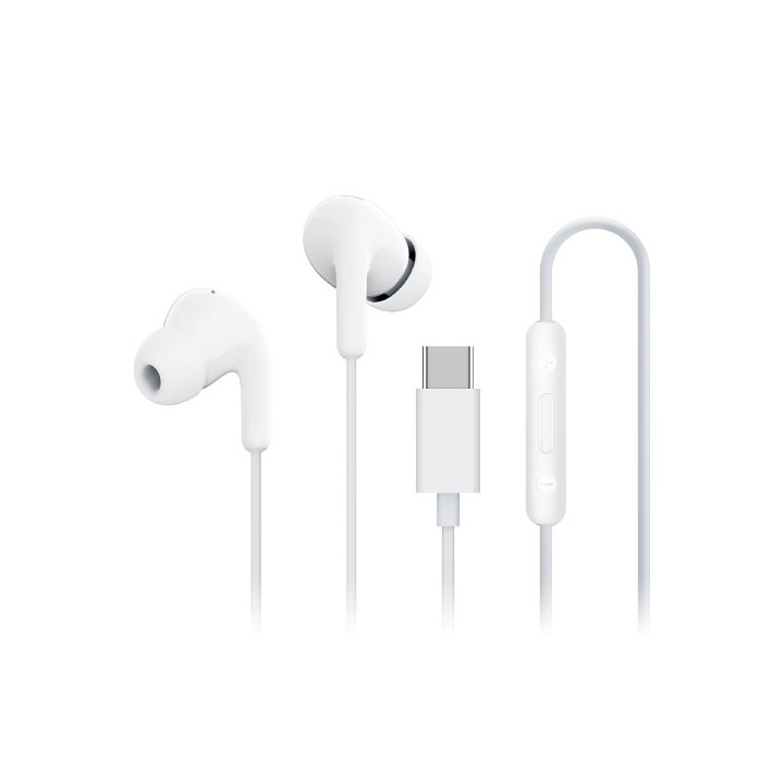 Xiaomi BHR8931GL auscultador Auscultadores Com fios Intra-auditivo Chamadas Música USB Type-C Branco