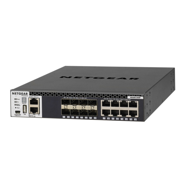 NETGEAR M4300-8X8F Gerido L3 10G Ethernet (100 1000 10000) 1U Preto