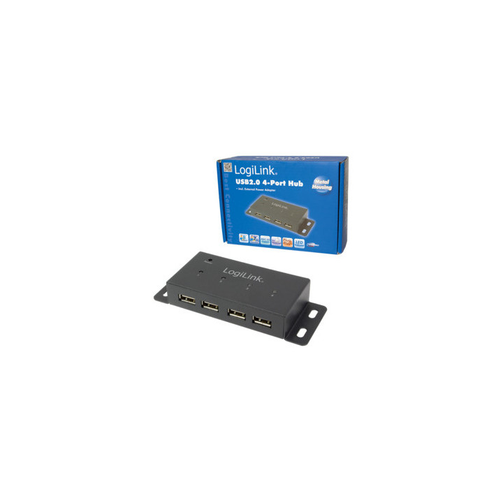 LogiLink UA0141A hub de interface 480 Mbit s Preto
