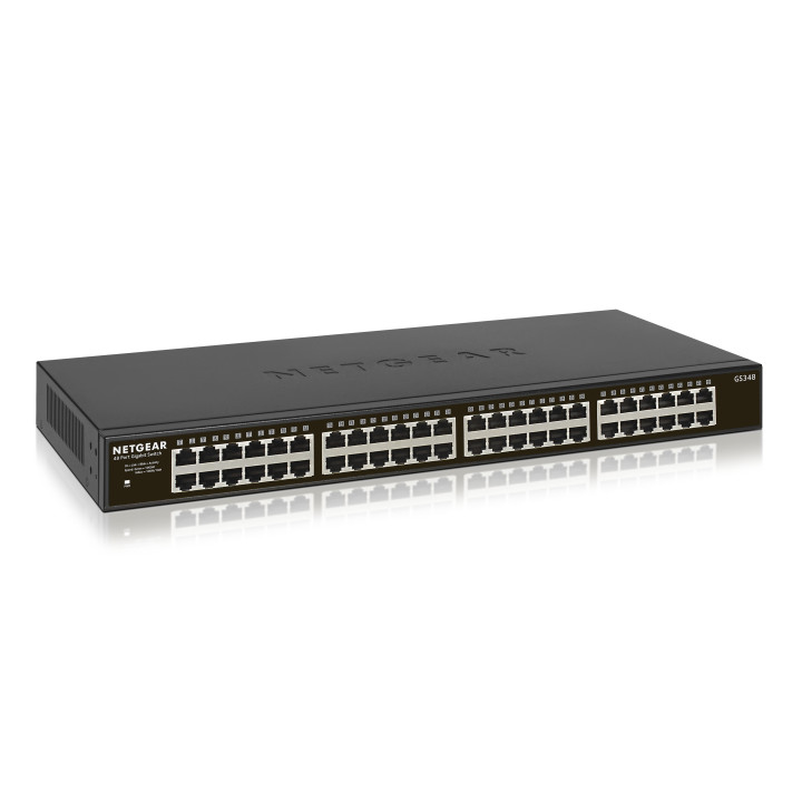 NETGEAR GS348 Não-gerido Gigabit Ethernet (10 100 1000) 1U Preto
