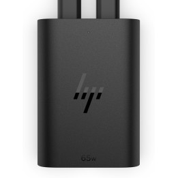 HP 65W GaN USB-C Laptop Charger Computador portátil Preto AC Interior