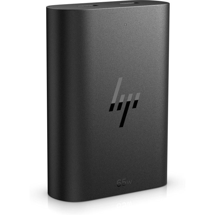 HP 65W GaN USB-C Laptop Charger Computador portátil Preto AC Interior