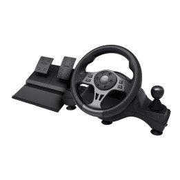 Trust GXT 289 Movi Preto USB Volante + Pedais Nintendo Switch, PlayStation 4, Xbox One S, Xbox One X, Xbox Series S, Xbox