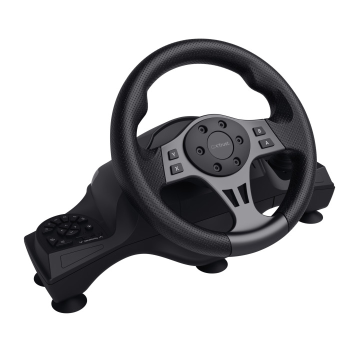 Trust GXT 289 Movi Preto USB Volante + Pedais Nintendo Switch, PlayStation 4, Xbox One S, Xbox One X, Xbox Series S, Xbox