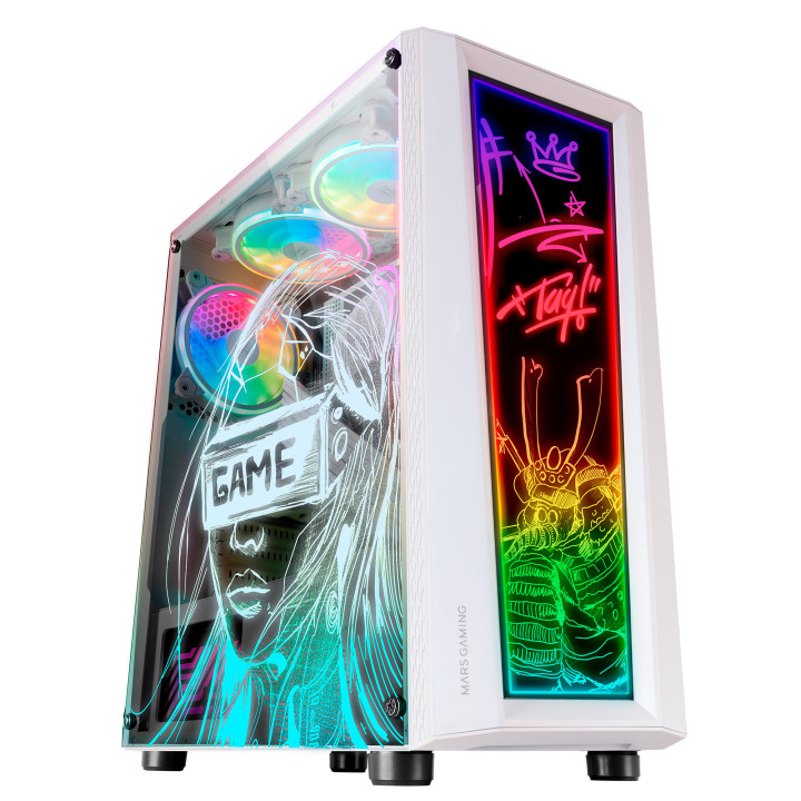 Mars Gaming MCARTW caixa para computador Midi Tower Branco