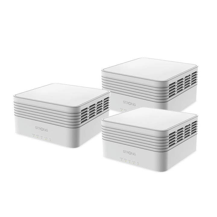 Strong MESHTRIAX3000 sistema de Wi-Fi Mesh Dual-band (2,4 GHz   5 GHz) Wi-Fi 6 (802.11ax) Branco 3 Interno