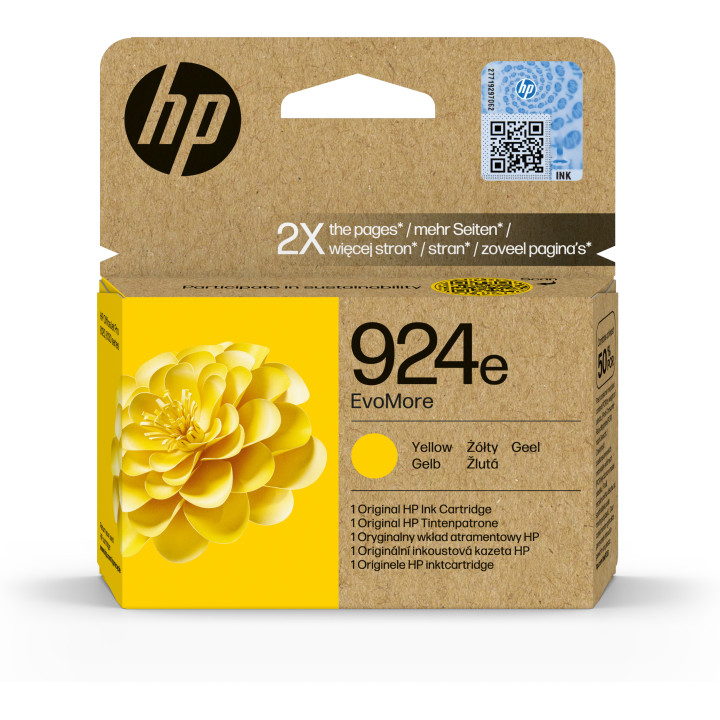 HP Tinteiro EvoMore 924e Original Amarelo