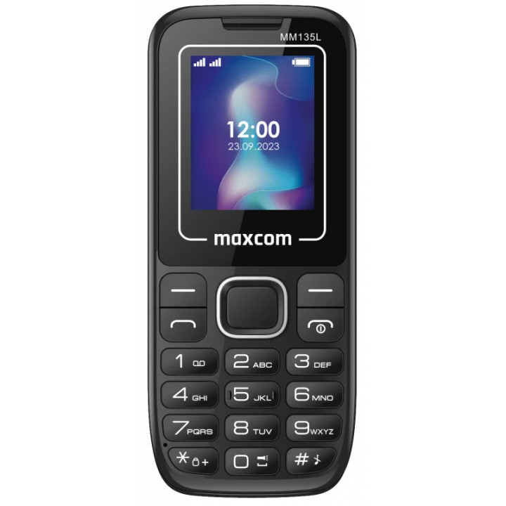 MaxCom Classic MM135 LIGHT 4,5 cm (1.77") 68 g Preto Telefone básico