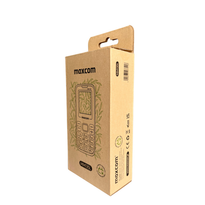 MaxCom Classic MM135 LIGHT 4,5 cm (1.77") 68 g Preto Telefone básico