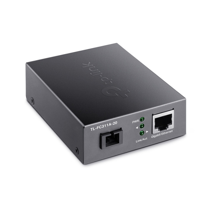 TP-Link TL-FC311A-20 conversor de rede de média 1000 Mbit s Modo único Preto