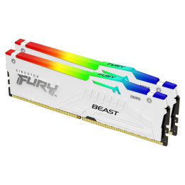Memória Kingston Technology FURY Beast RGB White 64GB (2x32GB) DDR5 6000MHz