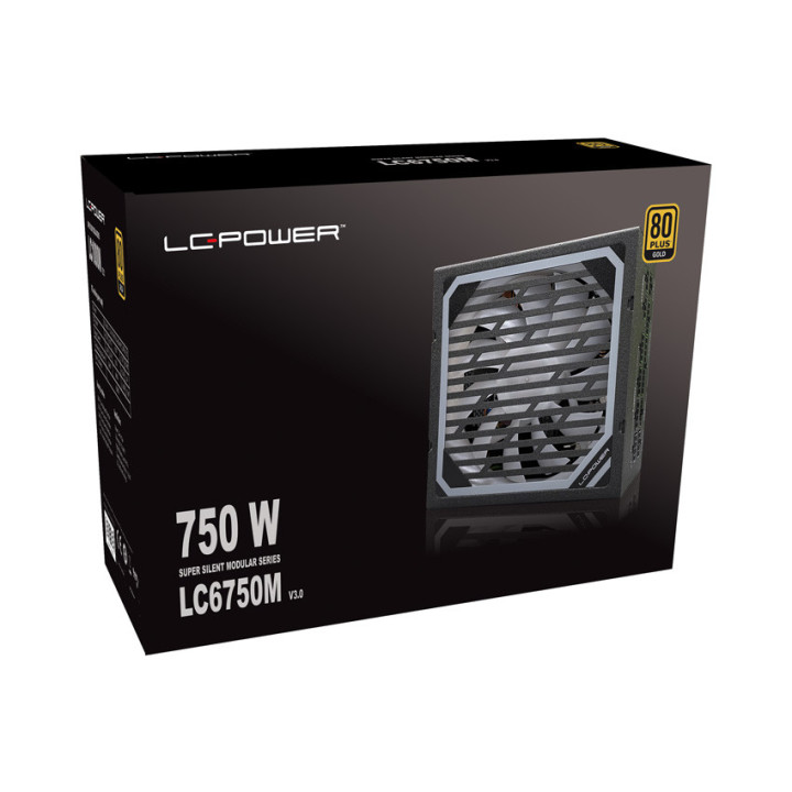 Fonte Modular LC-Power LC6750M V3.0 750W 80+ Gold Preta