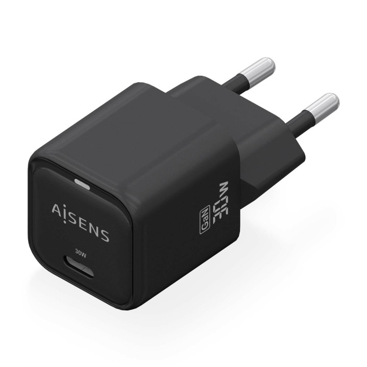 AISENS ASCH-30W1P019-BK carregador de dispositivos móveis Universal Preto AC Carregamento rápido Interior