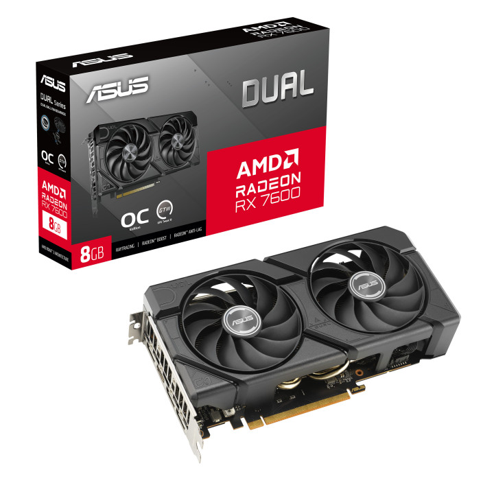 Gráfica ASUS Dual -RX7600-O8G-EVO AMD Radeon RX 7600 8 GB GDDR6