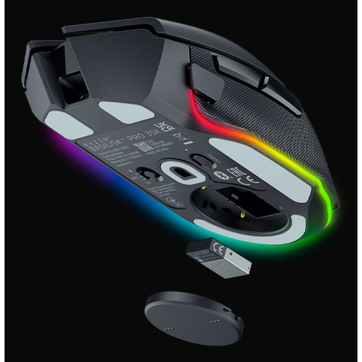 Razer Basilisk V3 Pro 35K rato Jogos Mão direita RF Wireless + Bluetooth + USB Type-A Ótico 35000 DPI