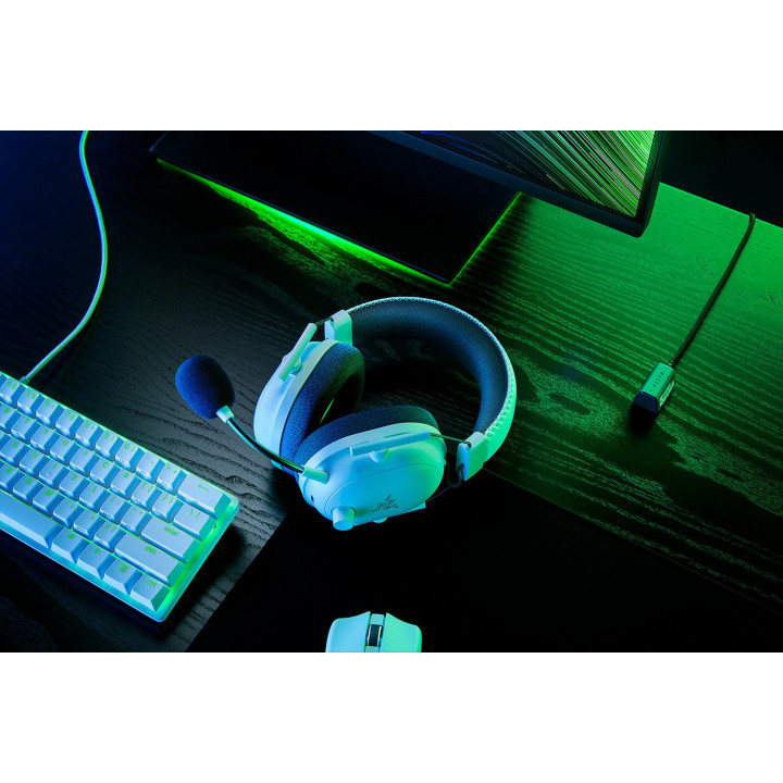 Razer BlackShark V2 Pro Auscultadores Sem fios Fita de cabeça Jogos Bluetooth Branco