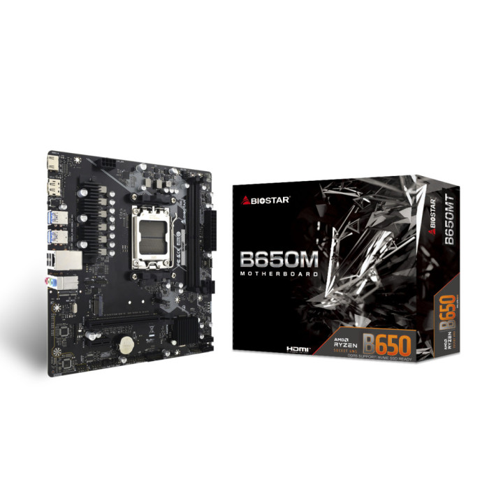 Biostar B650MT motherboard AMD B650 Ranhura AM5 micro ATX