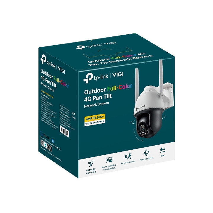 TP-Link VIGI C540-4G Torreta Câmara de segurança IP Interior e exterior 2560 x 1440 pixels Teto parede