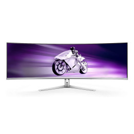 Philips Evnia 8000 49M2C8900L 00 monitor de ecrã 124,2 cm (48.9") 5120 x 1440 pixels Dual QHD QD-OLED Branco